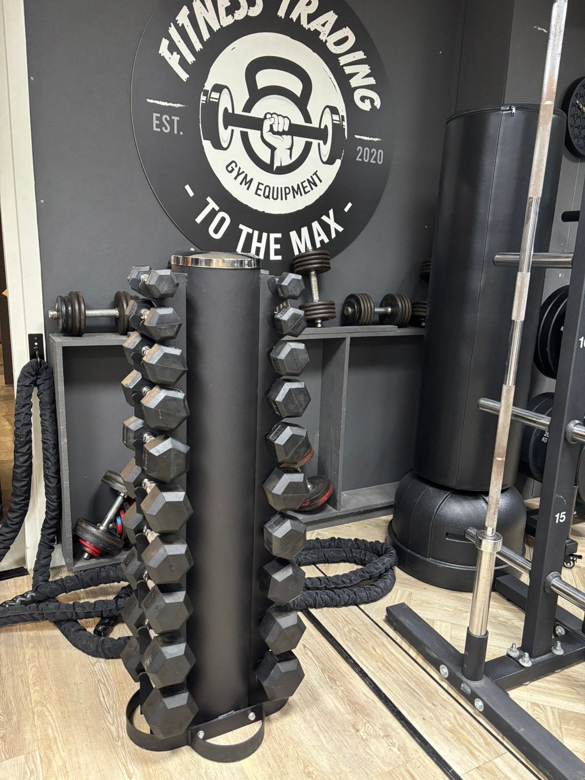 Compact design dumbell toren incl hexa gewichten, setjes!, Dumbbell, Nieuw, Ophalen of Verzenden, .