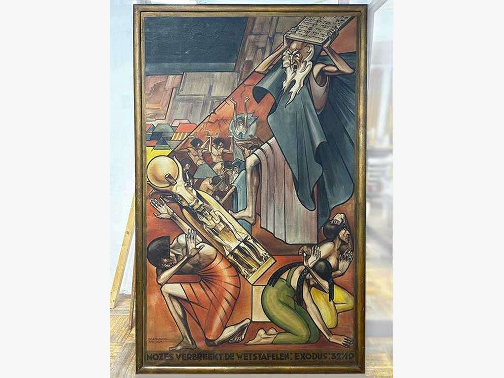 MCA Meischke jr. 180x114 cm groot museaal schilderij 1928 e9, Antiek en Kunst, Kunst | Schilderijen | Klassiek, Ophalen of Verzenden
