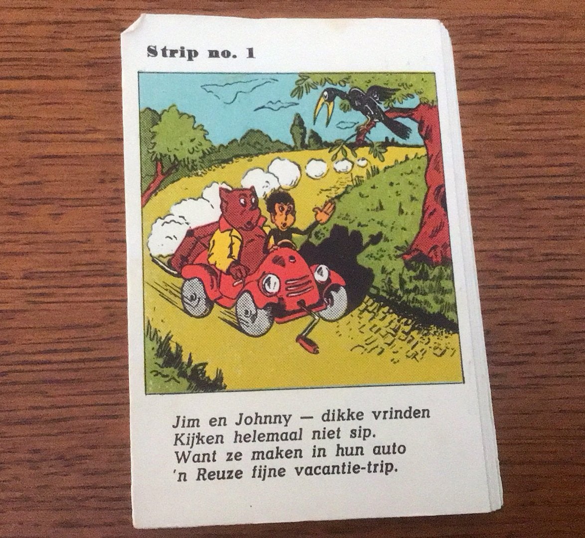 ‘Jim en Johnny” strip van van der Meulen beschuit. 1957, Ophalen of Verzenden