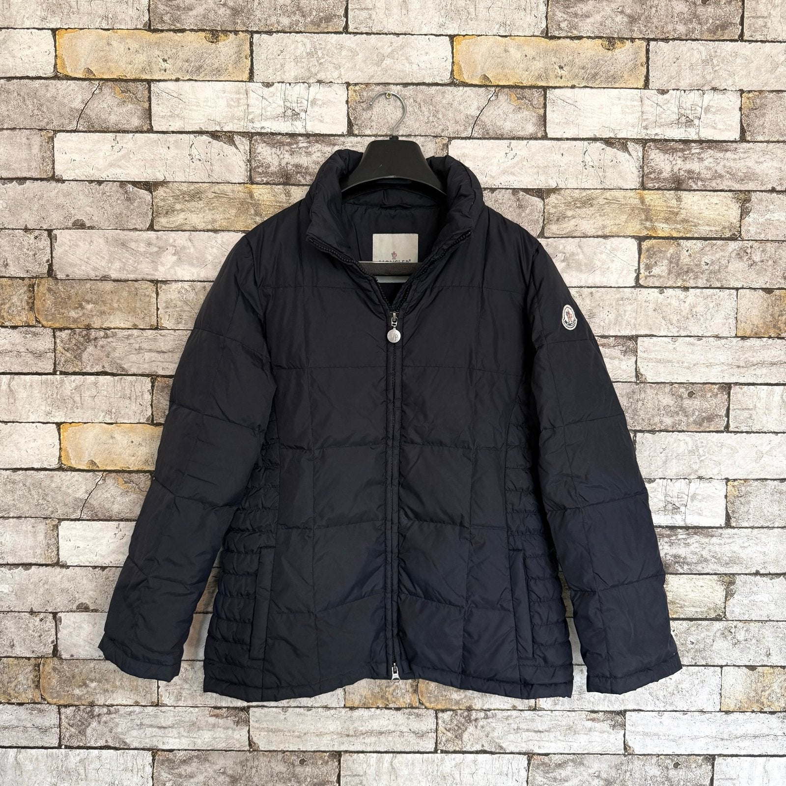 Moncler Puffer Jas Dames - Donkerblauw - maat S, Ophalen of Verzenden, Zo goed als nieuw, Maat 36 (S), Blauw