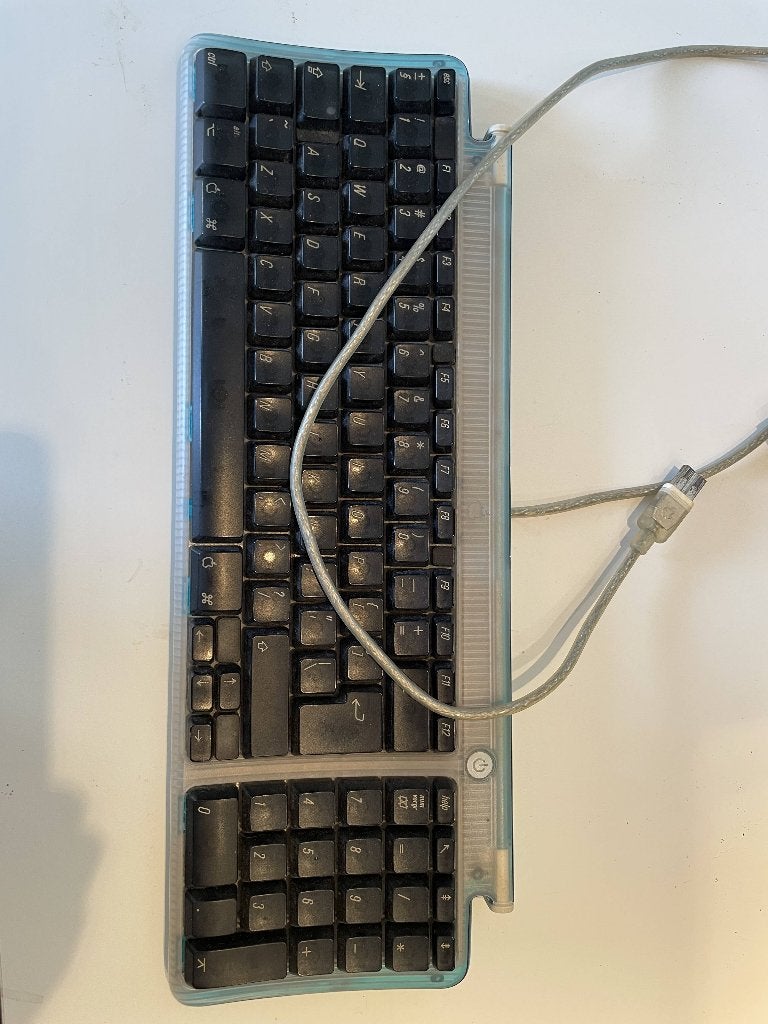 Vintage Apple m2452 iMac G3 Toetsenbord - USB hub Bedraad, Gebruikt, Ophalen of Verzenden, Qwerty, Apple