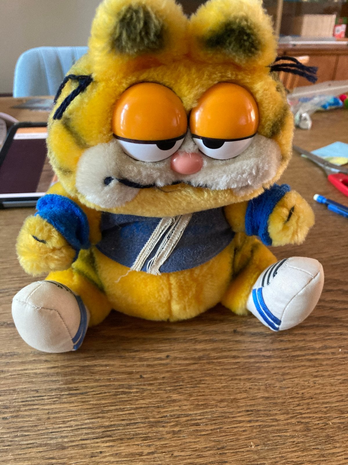 Originele Vintage Garfield Knuffel uit 1978 - Zeldzaam!, Oranje, Gebruikt, Overige merken, Overige karakters
