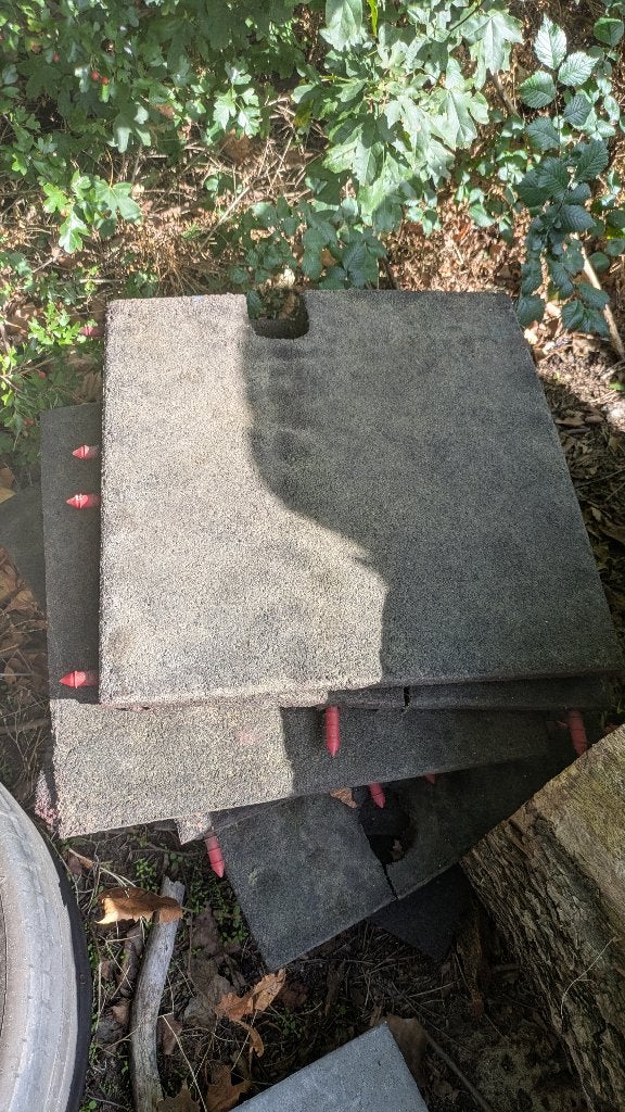 Rubber tegels, Ophalen of Verzenden, Gebruikt, Rubber, Overige typen