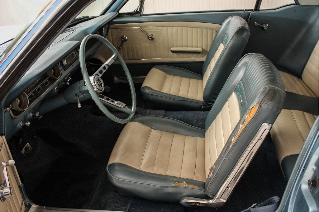 Ford Mustang 289 V8 C-Code (bj 1965), Auto's, Ford, Gebruikt, 8 cilinders, Blauw, Leder