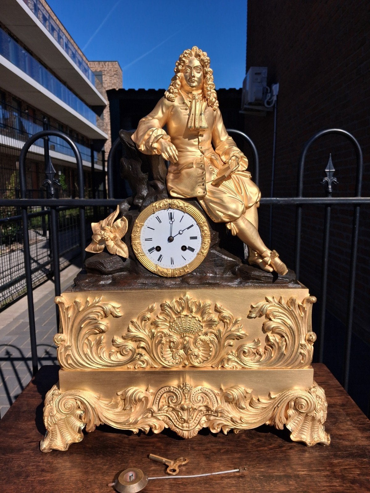 ANTIEKE GROTE FRANSE PENDULE, Antiek en Kunst, Ophalen of Verzenden