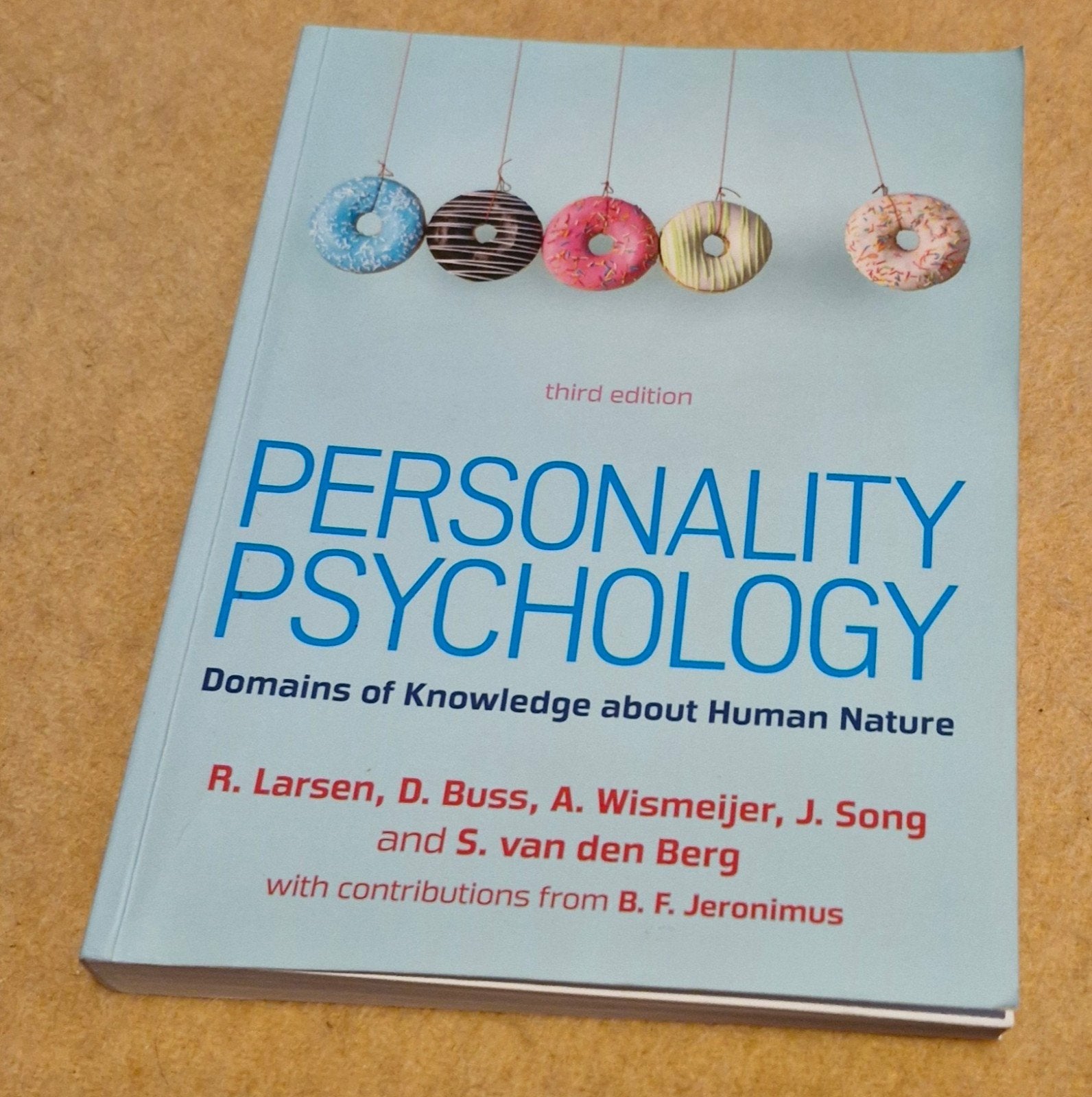 Personality Psychology - Third Edition, Ophalen of Verzenden, Zo goed als nieuw, HBO, R. Larsen, D. Buss, A. Wismeijer, J. Song, S. van den Berg