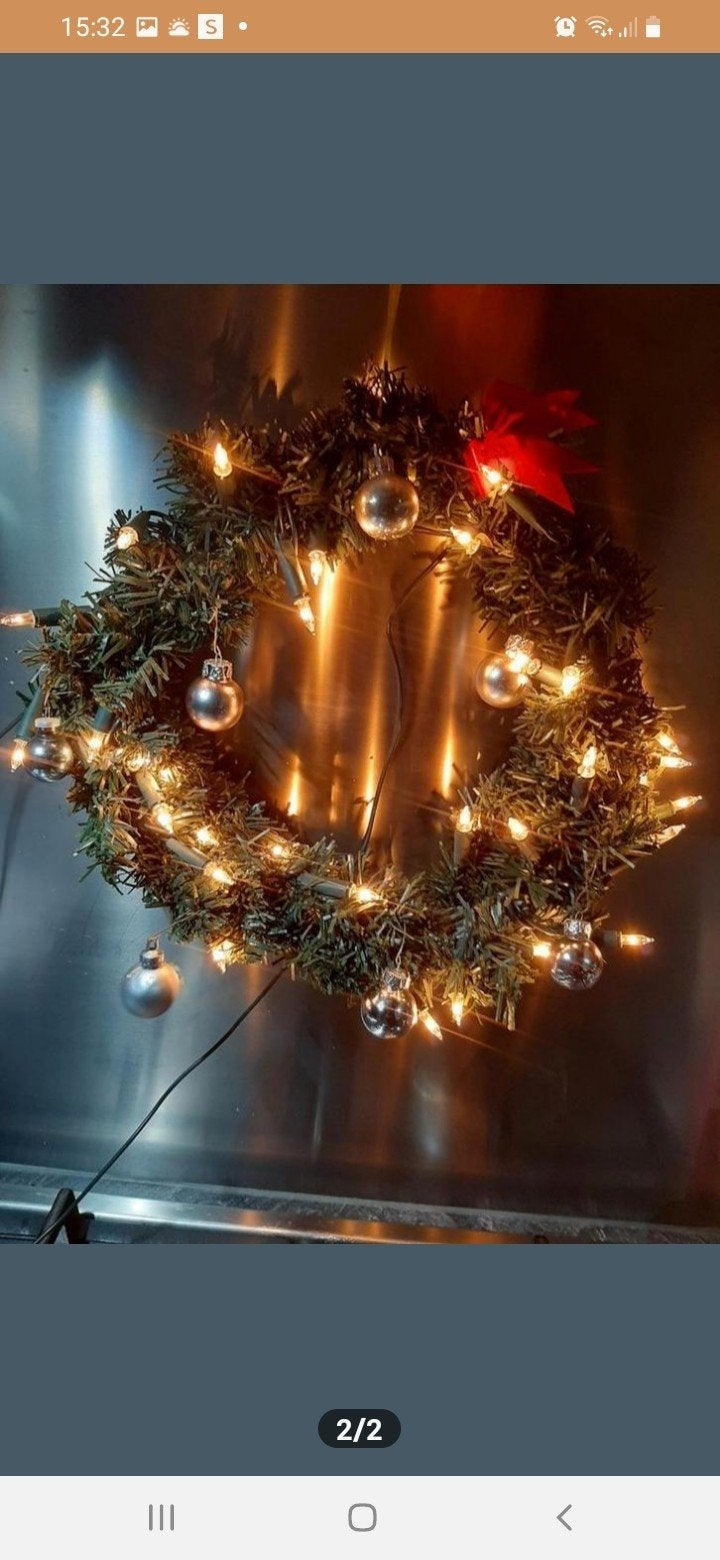 Kerstkrans met verlichting 220 volt, Ophalen of Verzenden