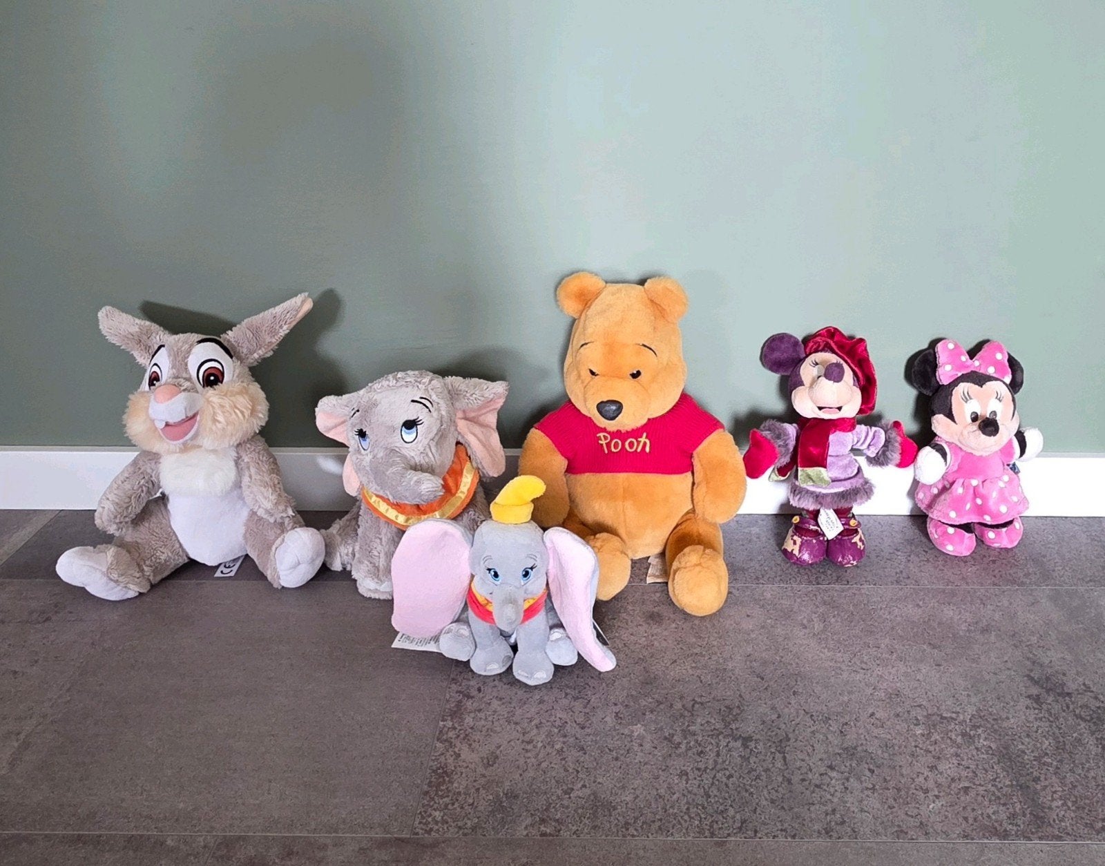 Disney knuffel Stampertje Dombo Minnie Mouse Winnie de Poeh, Ophalen of Verzenden, Knuffel