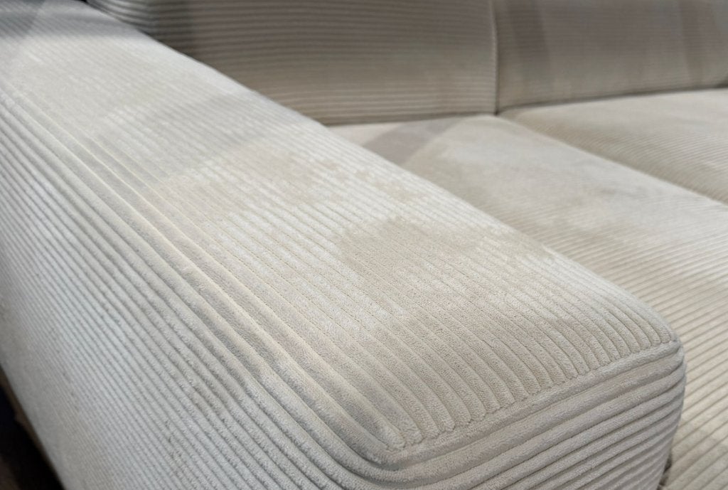 Naduvi Hoekbank Nina rechts ribstof Creme | Van €1499, nu, Naduvi, Nieuw, Ophalen of Verzenden, Naduvi