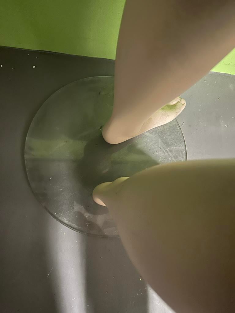 Heren etalagepop onderlichaam met transparante voetplaat, Ophalen, Gebruikt, Overige typen
