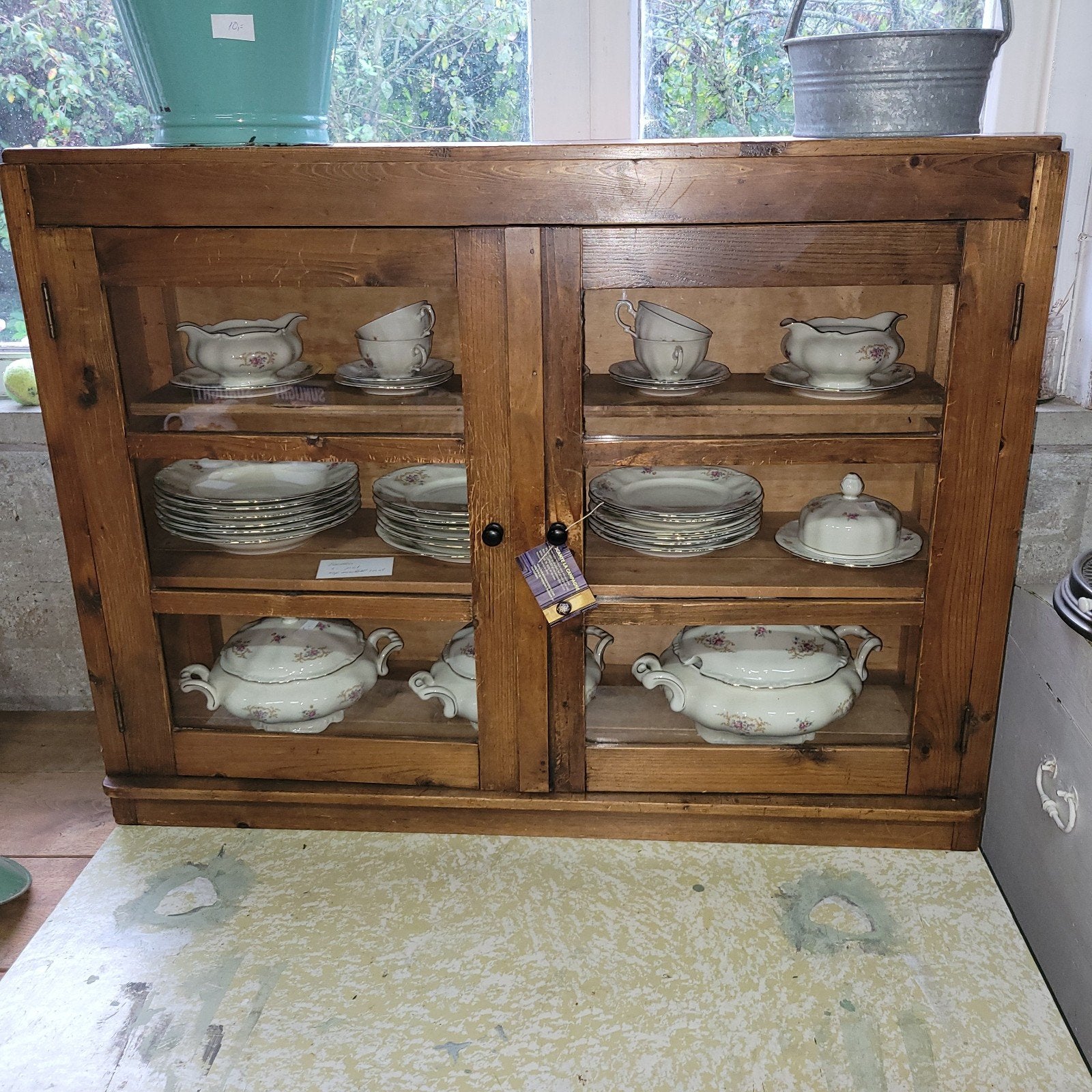 Brocante oude hangkast keukenkast muurkast opzetkast, Ophalen