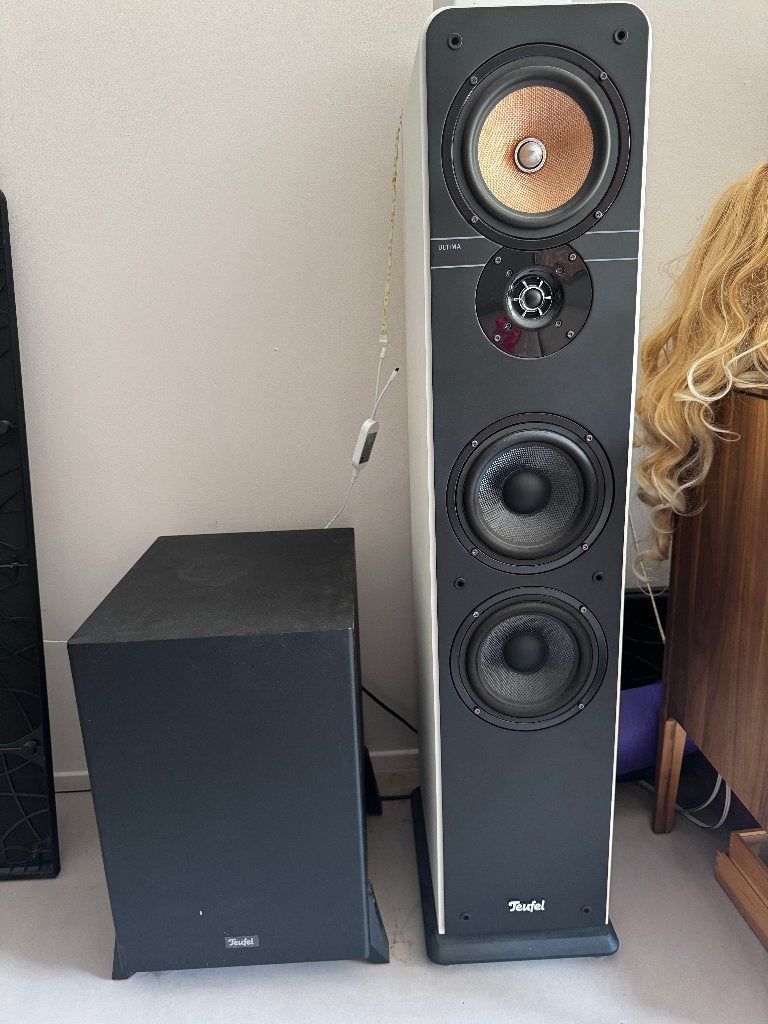 Teufel Ultima 40 Surround 5.1-Set incl. Dolby Atmos, Zo goed als nieuw, Ophalen, 150 watt of meer, Overige merken