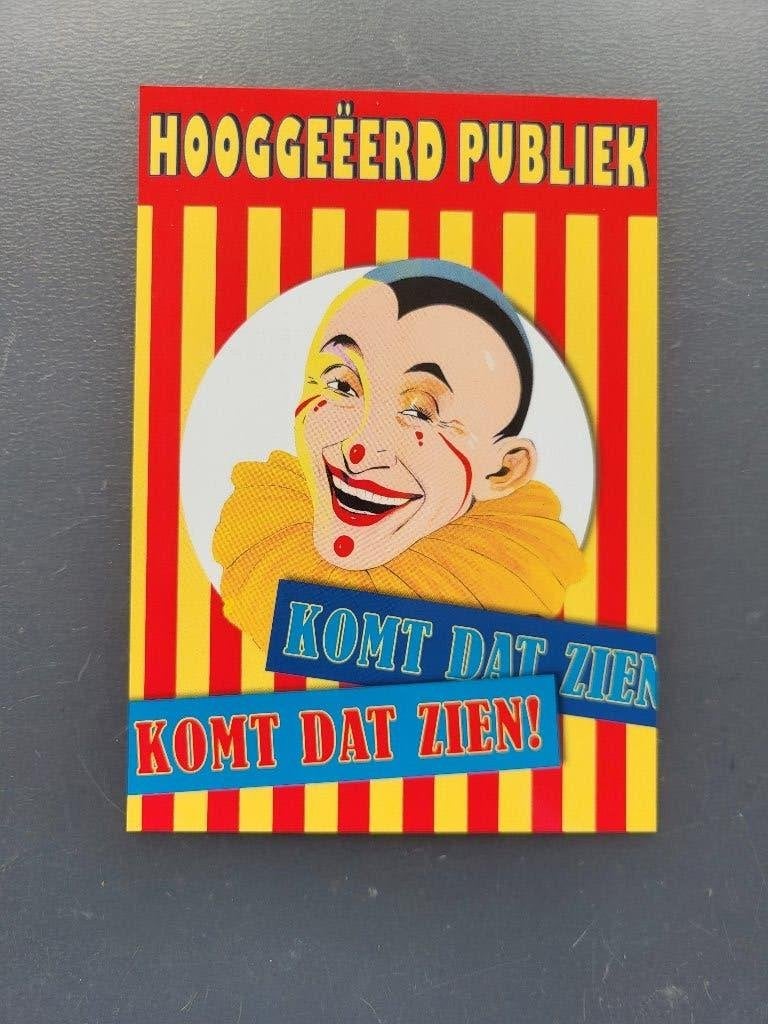 Hooggeëerd publiek, komt dat zien! Circus ansichtkaart, Verzamelen, Ansichtkaarten | Themakaarten, Ophalen of Verzenden, 1980 tot heden
