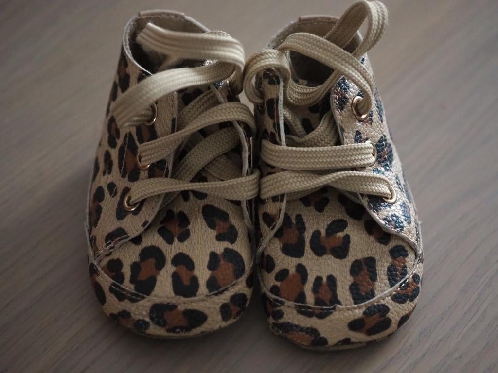 Elefanten babyschoentjes luipaardprint maat 17, Schoentjes, Jongetje of Meisje, Ophalen of Verzenden, Zo goed als nieuw