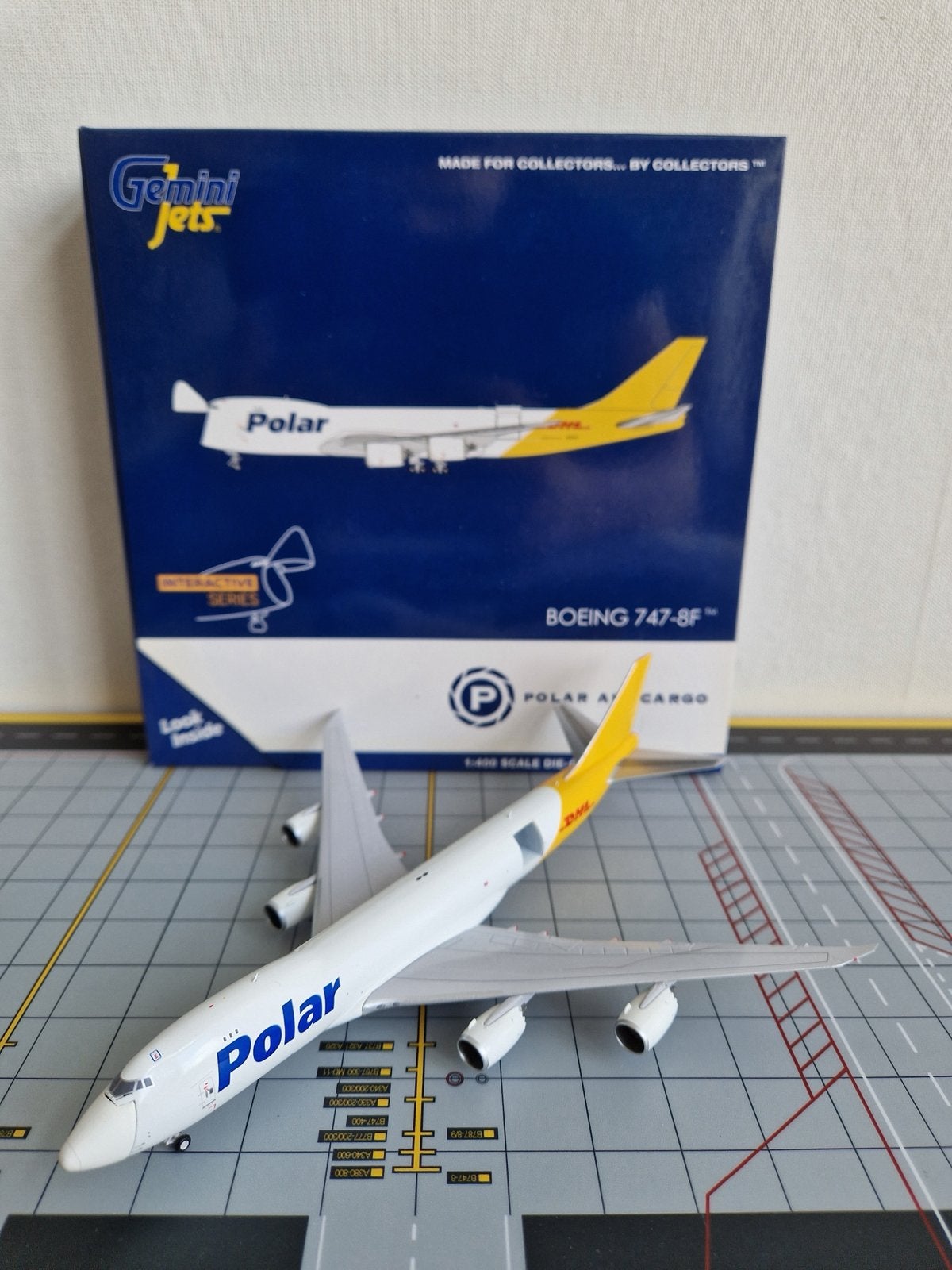 GeminiJets 1:400 B747-8F Polar Air/DHL Cargo, Overige merken, 1:200 of kleiner, Nieuw, Ophalen of Verzenden