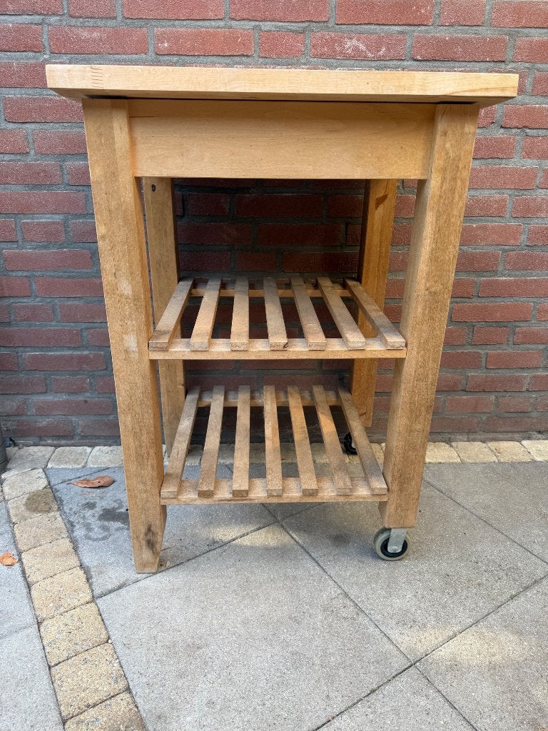 Keukentrolly, Huis en Inrichting, Ophalen, Gebruikt, Hout, IKEA