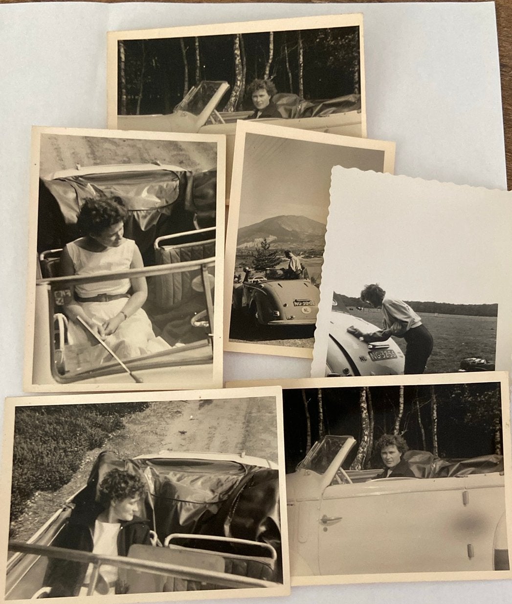 6 foto’s vakantie Skoda 1102 cabriolet, Ophalen of Verzenden, 1960 tot 1980, Zo goed als nieuw, Overige onderwerpen