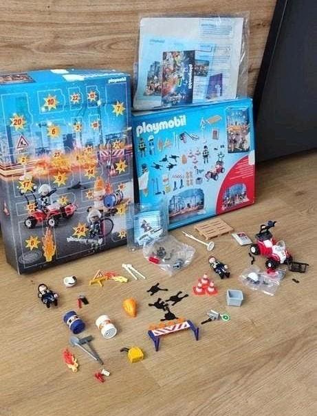 Playmobil Adventskalender Brandweer (9486), Ophalen of Verzenden, Zo goed als nieuw, Jongen of Meisje