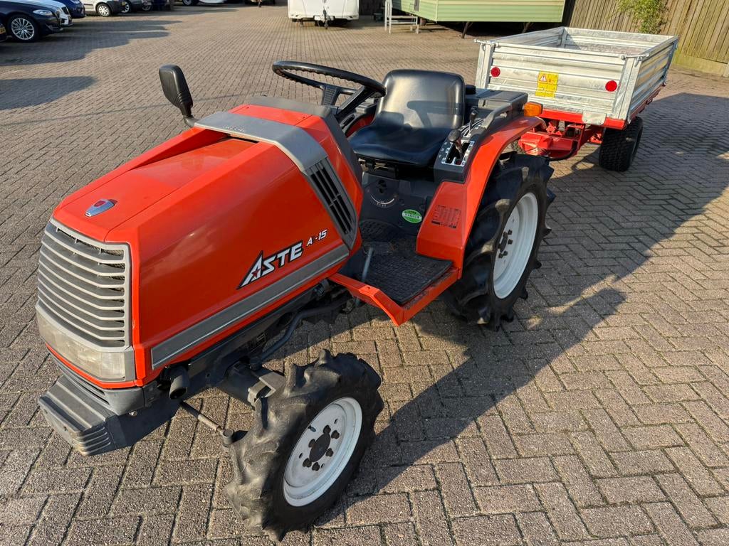 Kubota trekker met 1,5 tons kipper, Gebruikt, Tot 2500, Tot 80 Pk, Ophalen