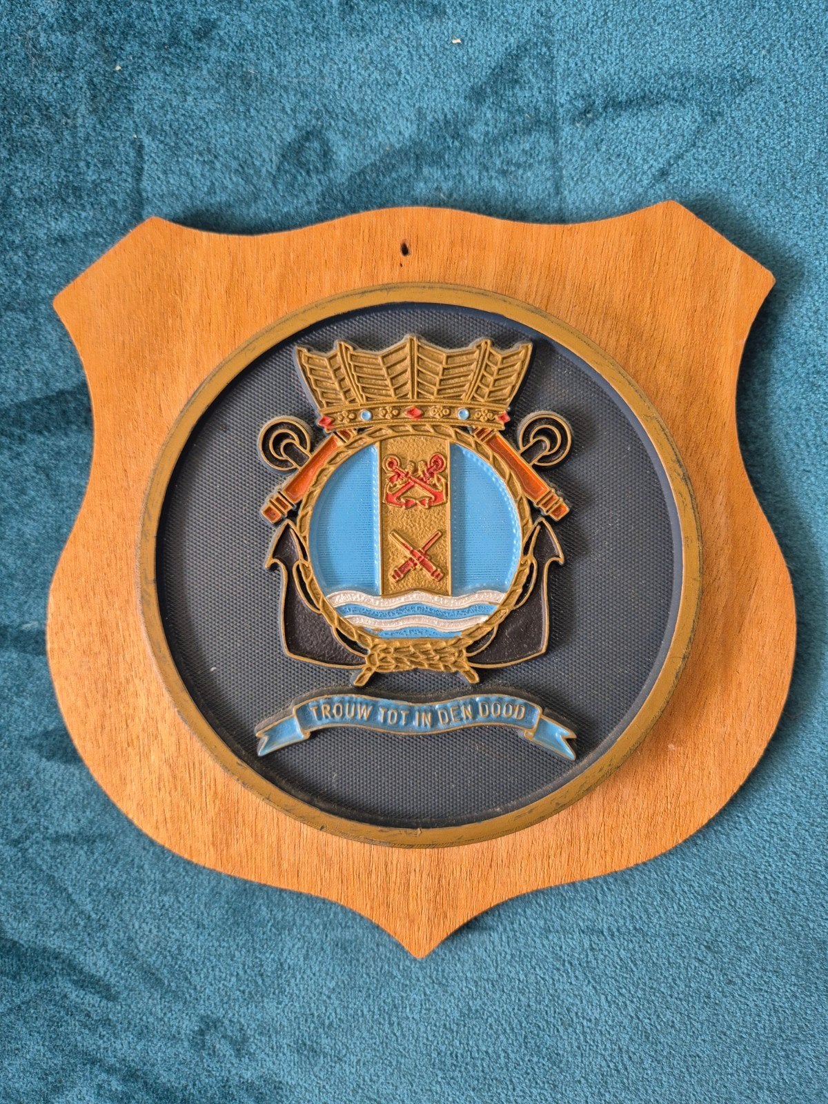 Wapenschild Zr. Ms. Van der Wel M878, Ophalen of Verzenden, Marine, Nederland, Embleem of Badge