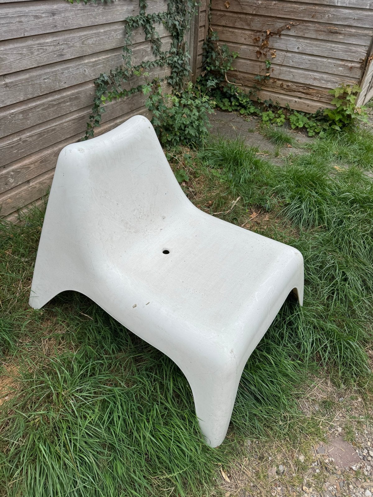 Vintage kunststof ligstoel/loungestoel, Tuin en Terras, Ophalen, Gebruikt, Kunststof