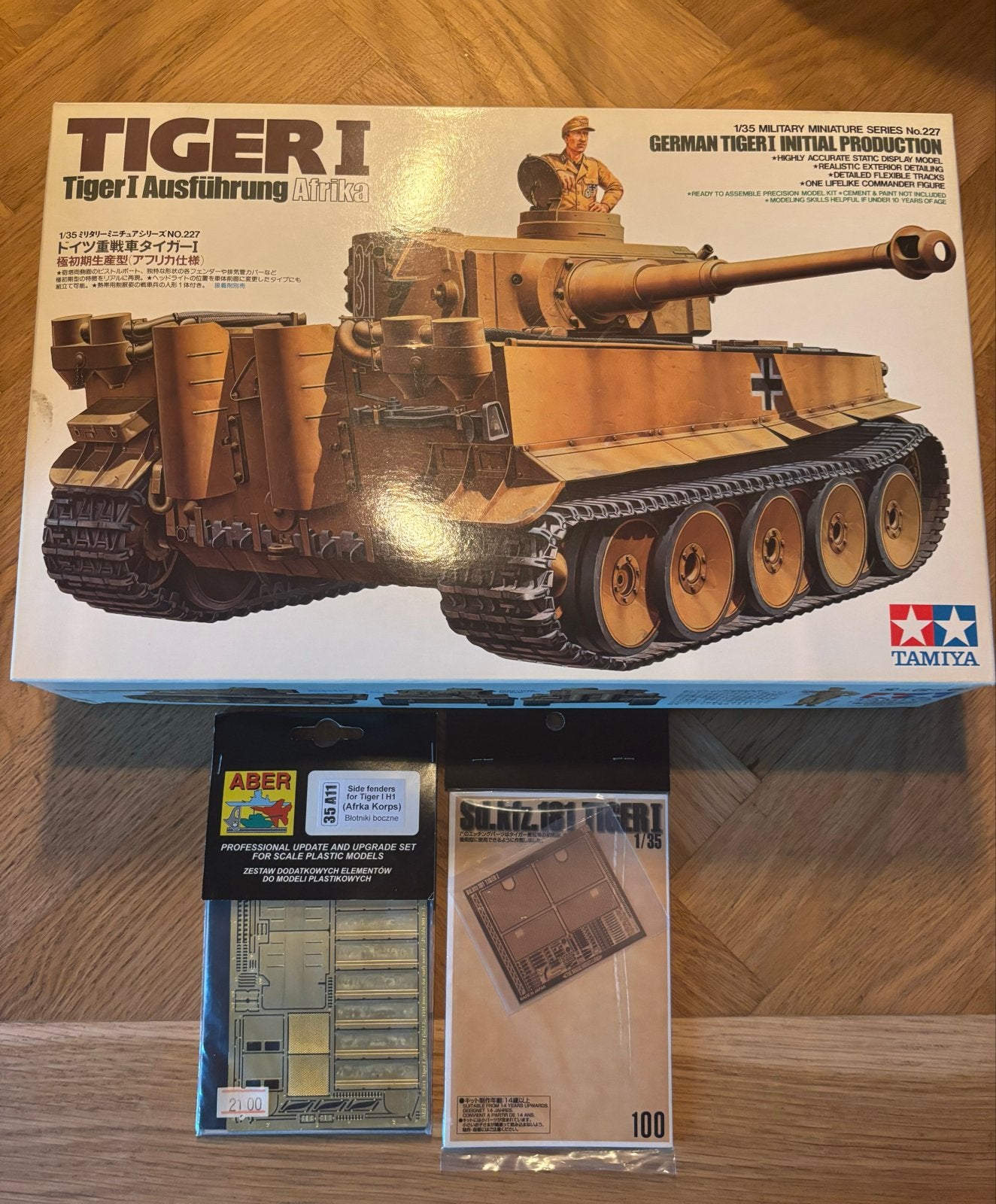 Tamiya 1/35 Tiger I Ausführung Afrika + PE sets, Tank, 1:32 tot 1:50, Nieuw, Ophalen of Verzenden