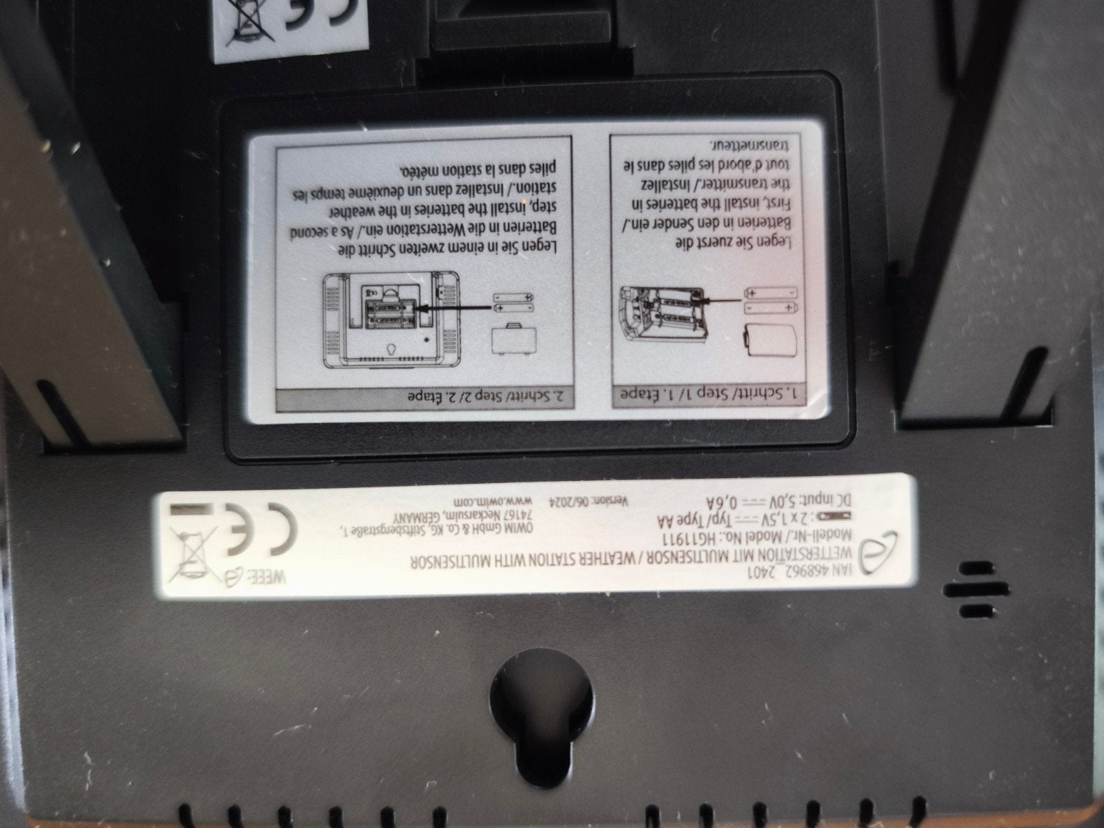 Weerstation met buitensensor en kleurenscherm, Ophalen, Gebruikt, Weerstation