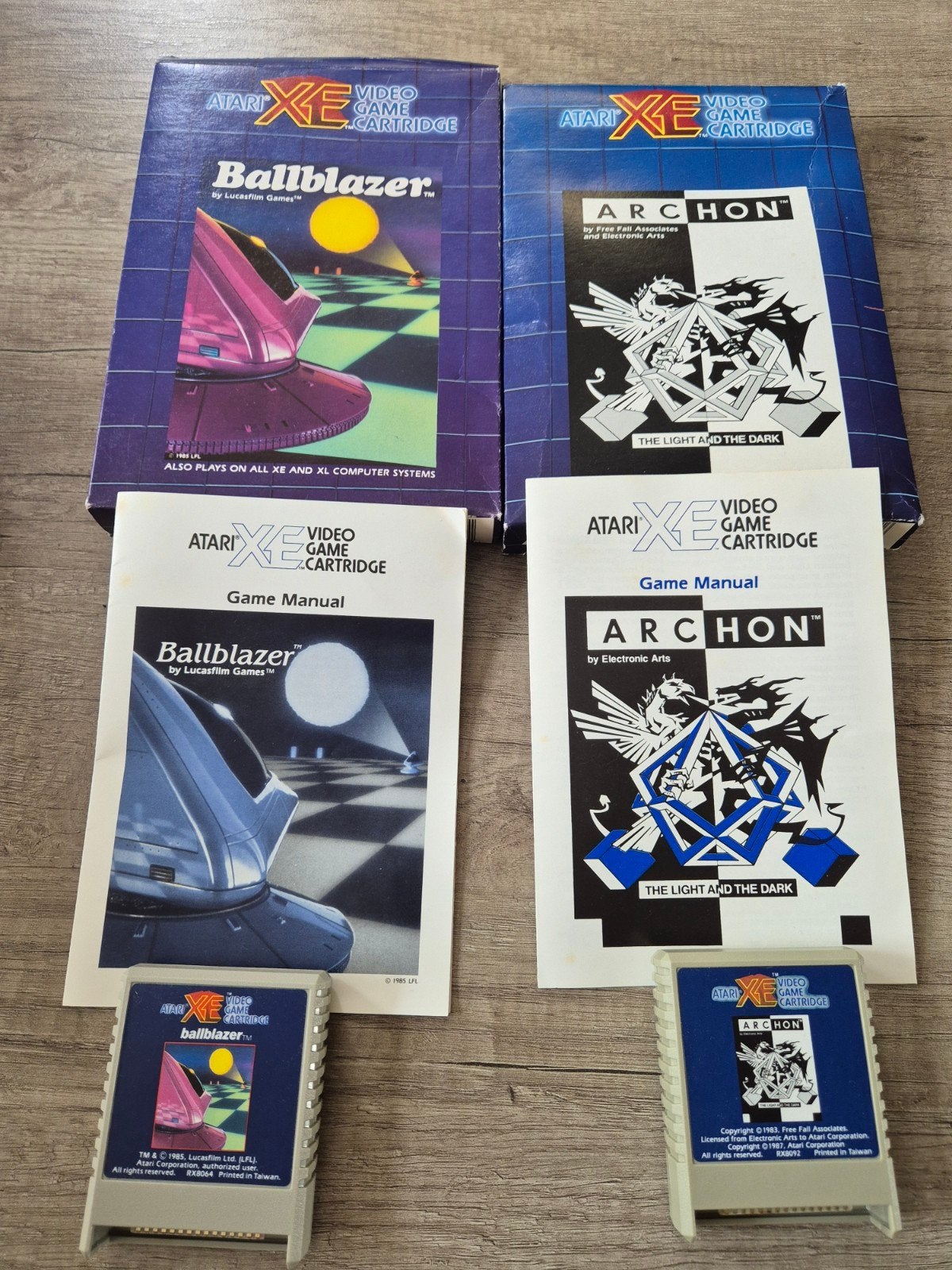 Atari XE: Ballblazer & Archon (compleet met doos en boekjes), Spelcomputers en Games, Avontuur en Actie, Gebruikt, 2 spelers, Eén computer