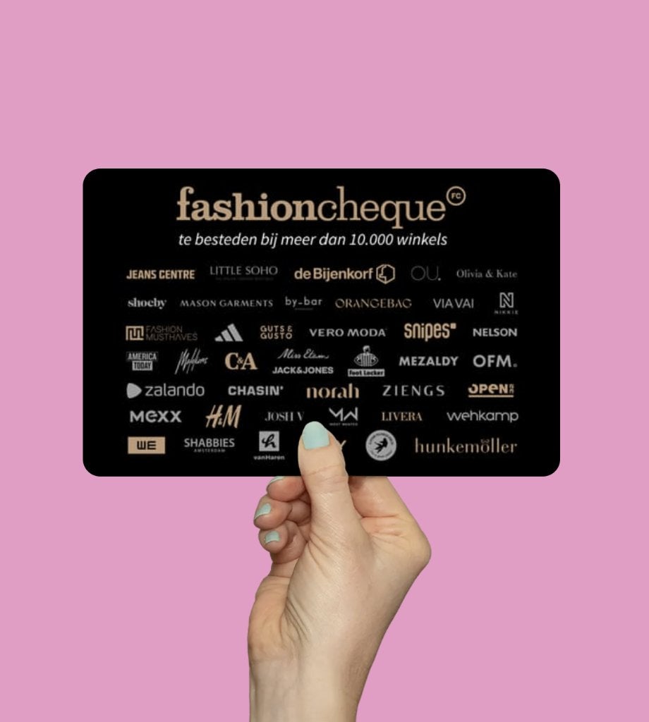 Fashioncheque cadeaukaart van €50,-, Eén persoon, Cadeaubon, Warenhuis- of Winkelbon
