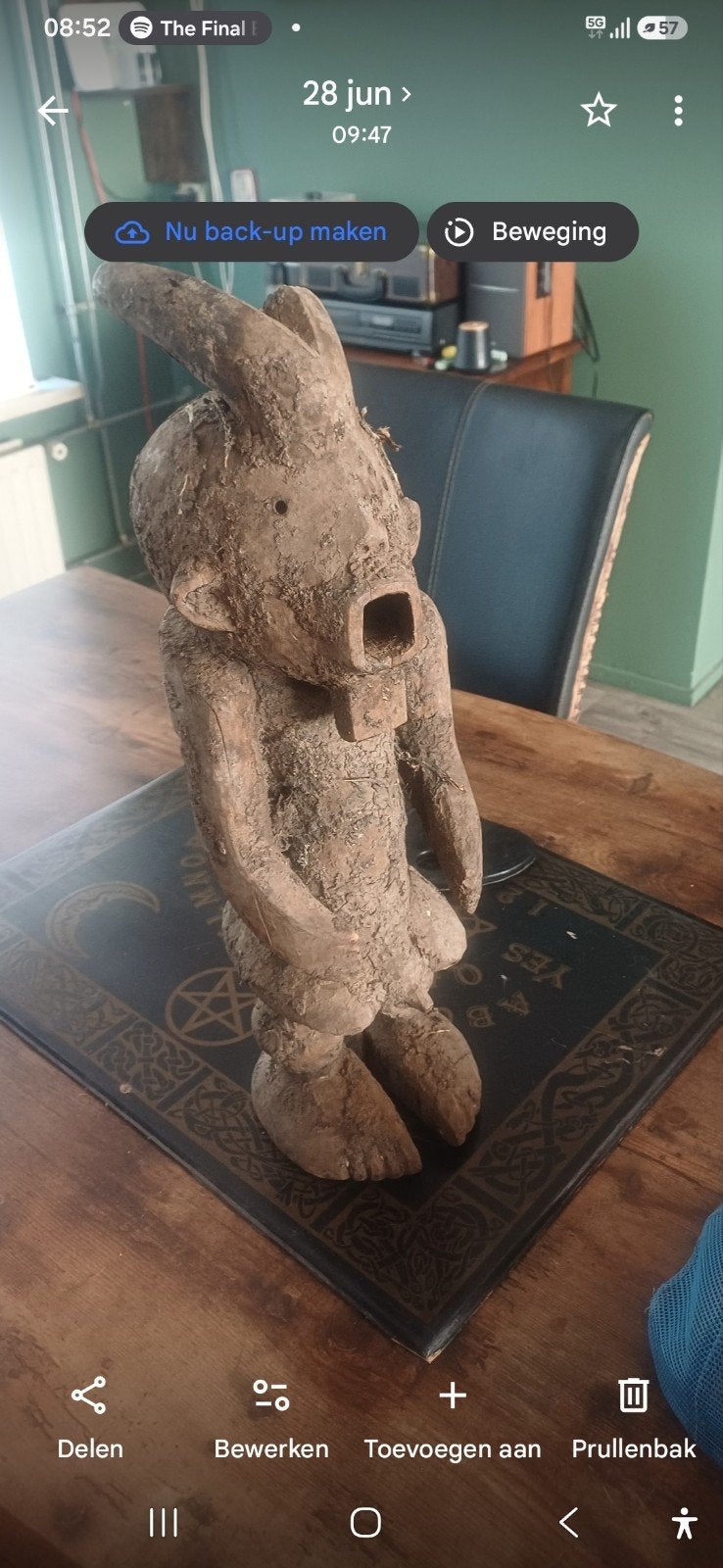 Traditioneel voorouderbeeld Kaka/Keaka, a, Antiek en Kunst, Hout, Bruin, Afrika, Ophalen of Verzenden
