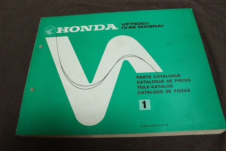 Honda VF750 V45 Magna 1982 motorcycle parts catalogue, Ophalen of Verzenden, Honda