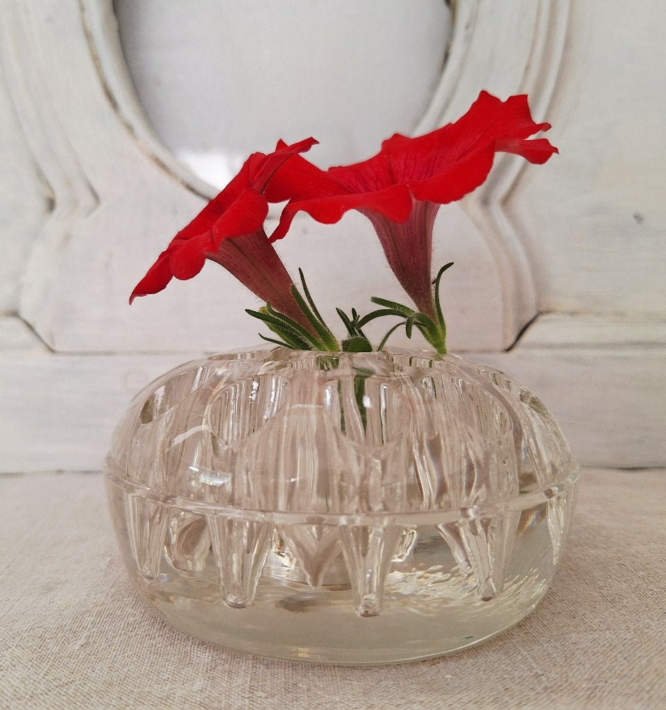 Vintage glazen Pique fleurs, bloemsteker, Antiek en Kunst, Ophalen of Verzenden