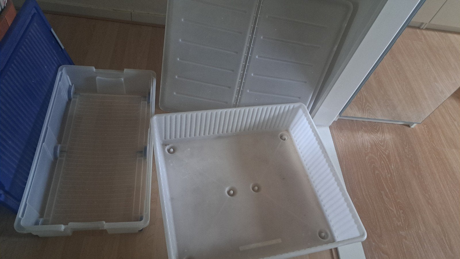 2 opbergbakken voor onder een bed, Ophalen, Gebruikt, 50 tot 100 cm, Minder dan 50 cm