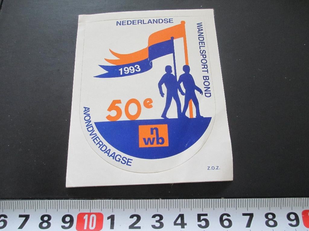 sticker 1993 50e avondvierdaagse wandelsport NWB *, Verzamelen, Ophalen, Zo goed als nieuw