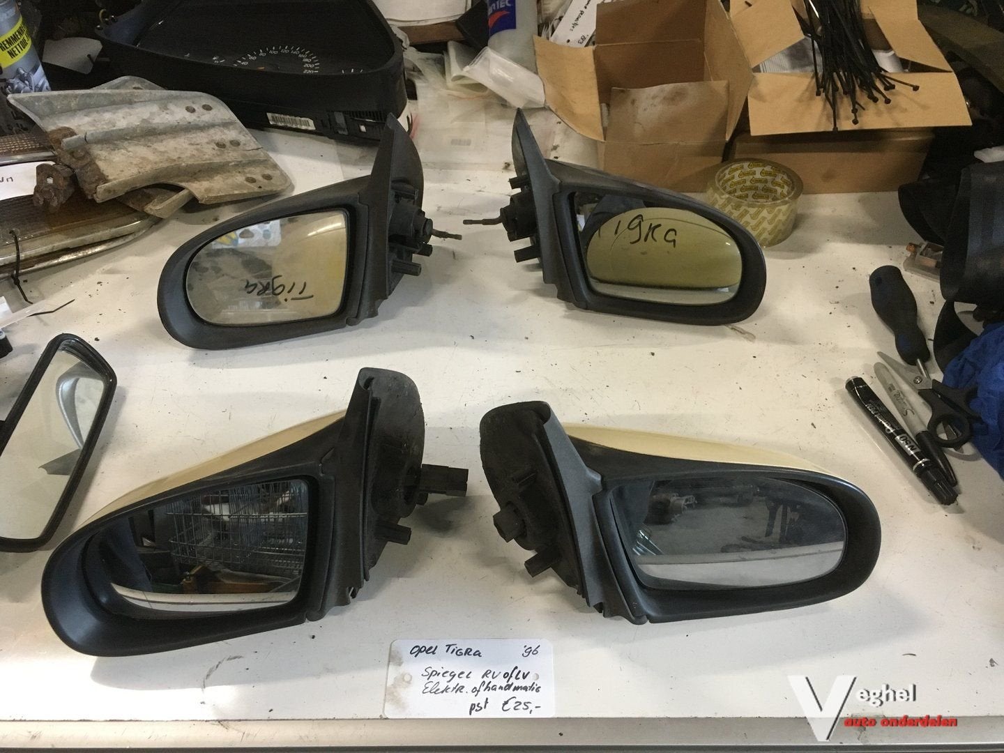 Opel Tigra Buitenspiegel Links Handbediend of Elektr., Auto-onderdelen, Spiegels, Gebruikt, -, -, Ophalen of Verzenden