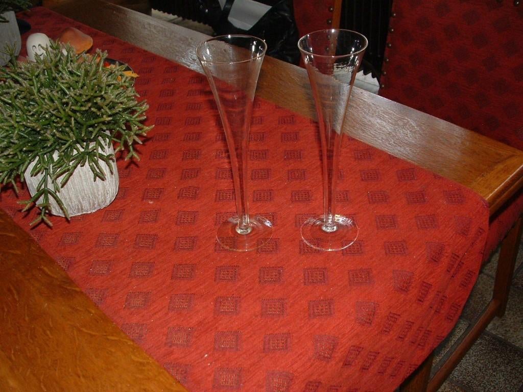 2 mooie lange champagne flute.s, Ophalen of Verzenden, Nieuw, Frankrijk, Overige typen