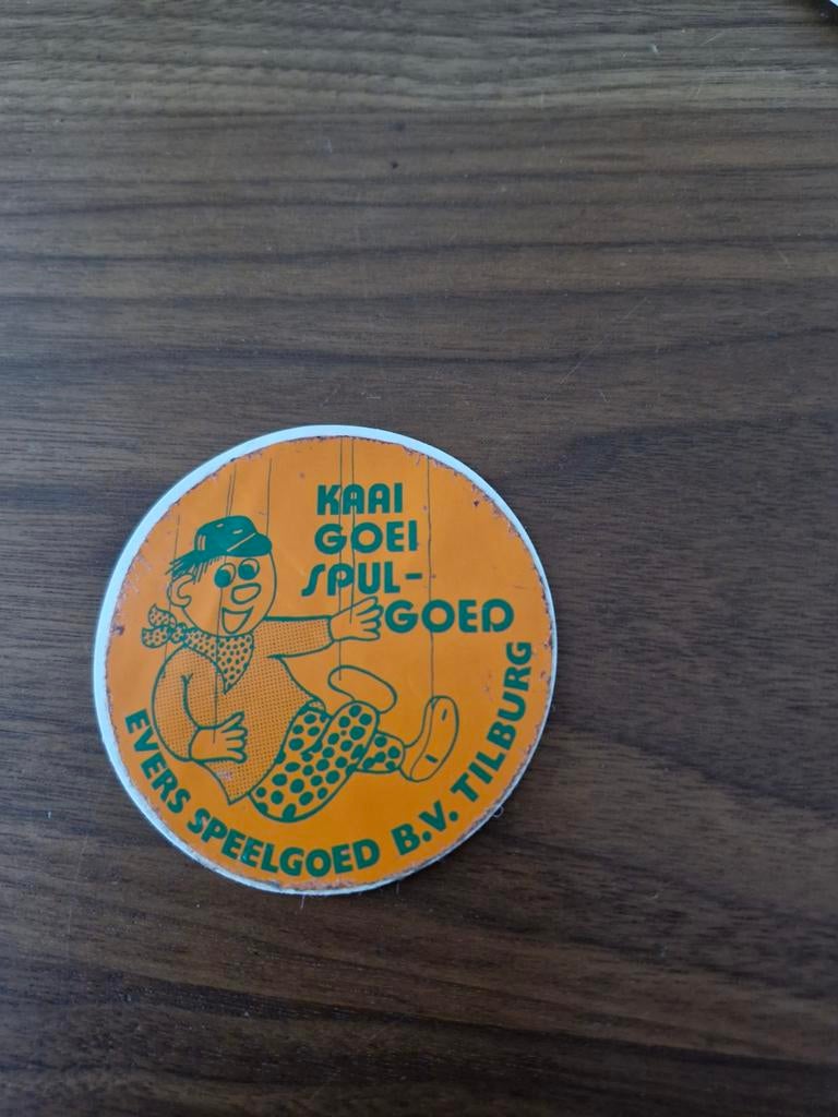 4845 Vintage Evers Speelgoed B.V. Tilburg Sticker, Verzamelen, Stickers, Ophalen of Verzenden, Gebruikt