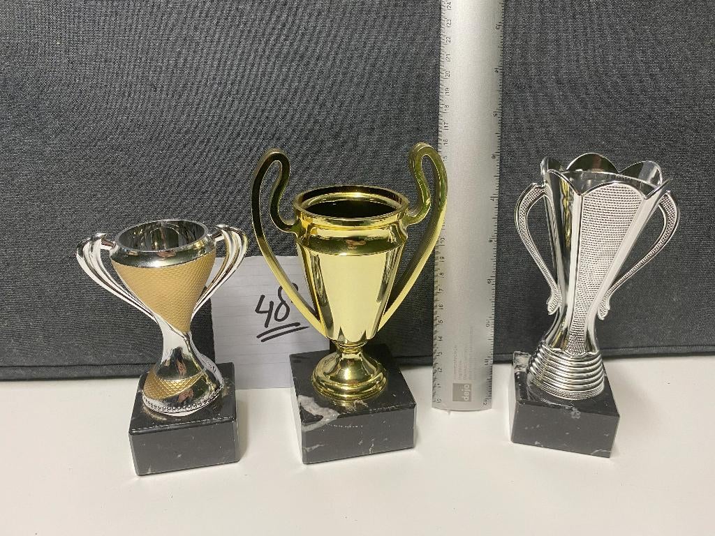 Trofeeën/wedstrijdbekers/sportprijzen/bokalen, set 48, Ophalen of Verzenden, Gebruikt