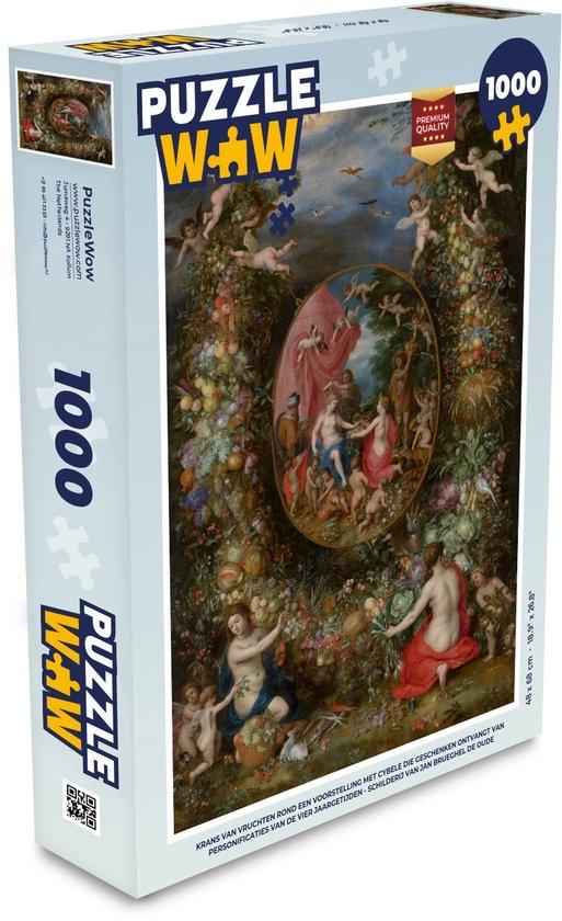 Gezocht! Puzzel Krans van Vruchten - Brueghel & van Balen, Ophalen of Verzenden, 500 t/m 1500 stukjes, Zo goed als nieuw, Legpuzzel