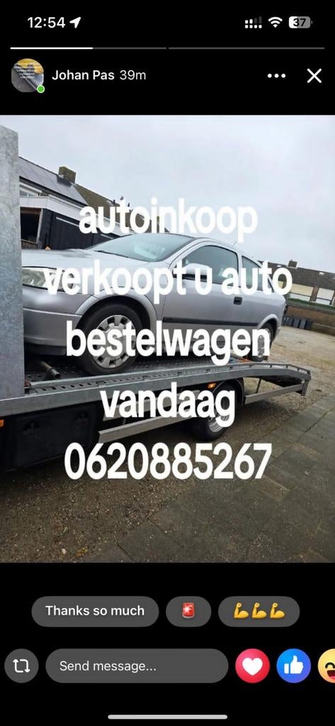GEZOCHT AUTO VERKOPEN EXPORT SLOPERIJ INKOOP BEDRIJFWAGEN'S