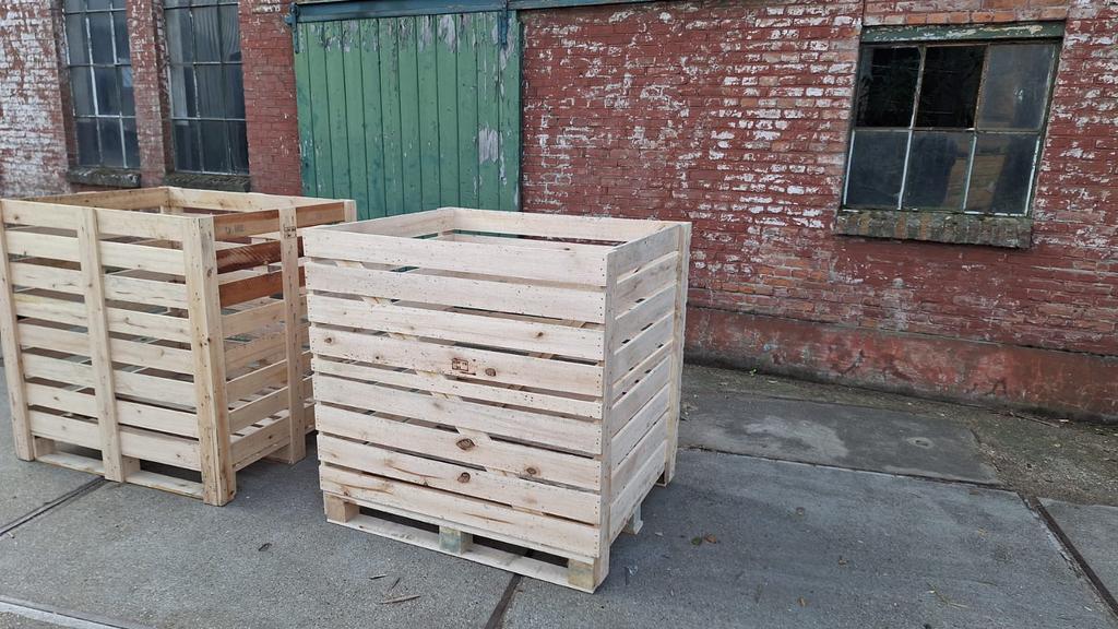 Palletbox houtekratten opslagbak, Doe-het-zelf en Verbouw, Kratten en Dozen, Ophalen, 100 cm of meer, 60 cm of meer, Overige typen