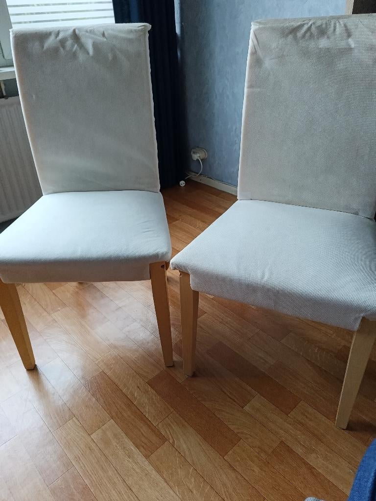 Stoelen, Huis en Inrichting, Stoelen, Ophalen, Gebruikt, Twee, Wit