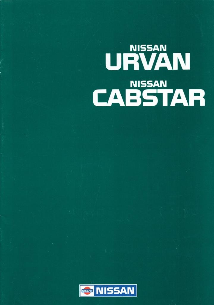 Folder Nissan Urvan en Cabstar (ca.1987), Verzenden, Gelezen, Nissan