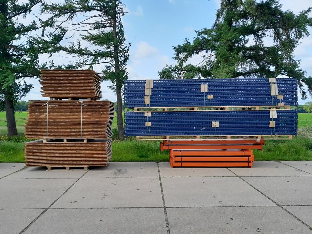 Partij mecalux palletstelling magazijnstelling gebruikt.