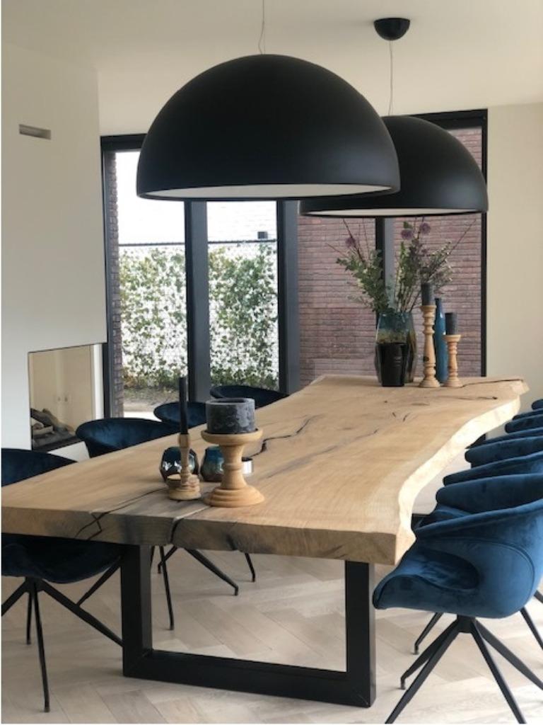 Boomstamtafel, Boomstam tafel, Eiken Boomstamtafel, Huis en Inrichting, Tafels | Eettafels, Ophalen, Eikenhout, Eiken, Vijf personen of meer