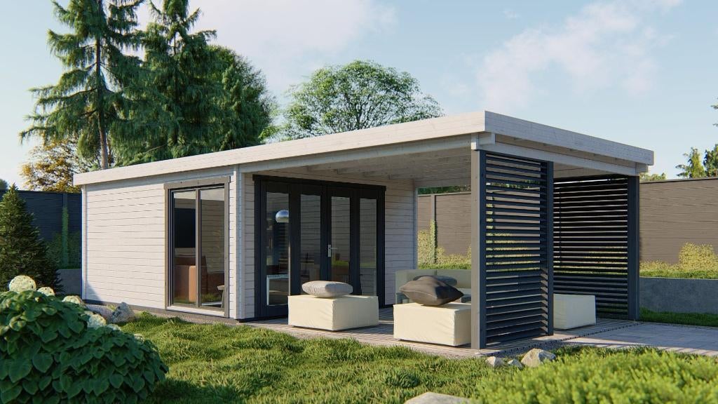 Blokhut - Tuinhuis Casper | 58 mm | vuren onbehandeld, Ophalen of Verzenden, Nieuw