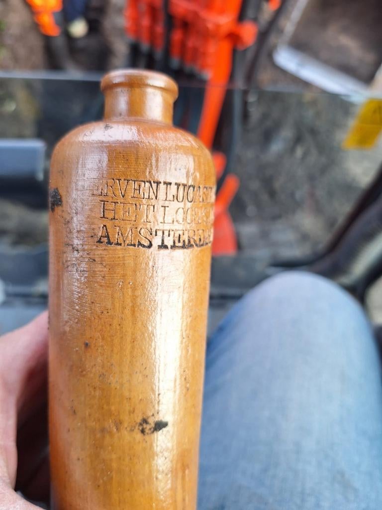 Oude  aardewerk  fles, Ophalen of Verzenden, Frankrijk, Overige typen
