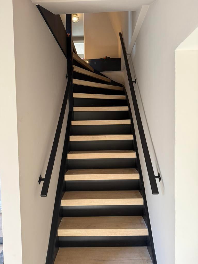 Op maat gemaakte stalen trapleuning strak,veilig en tijdloos, Doe-het-zelf en Verbouw, Ladders en Trappen, Ophalen, Trap, Nieuw