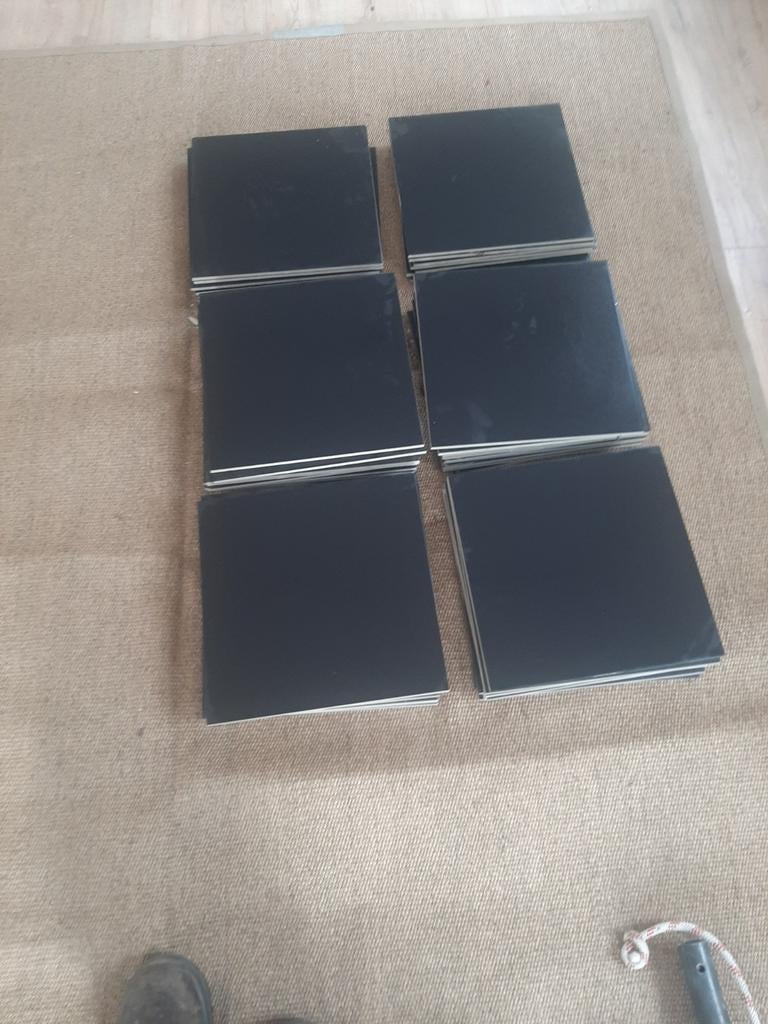 Badkamertegels, antraciet, 33.3x33.3cm - 6m2, Ophalen, Keramiek, Nieuw, 5 tot 10 m²