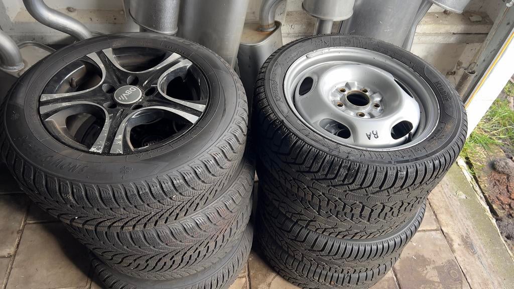 Winterbanden op velg 5x110 16inch, Auto-onderdelen, Banden en Velgen, Ophalen, Gebruikt, 16 inch, Banden en Velgen